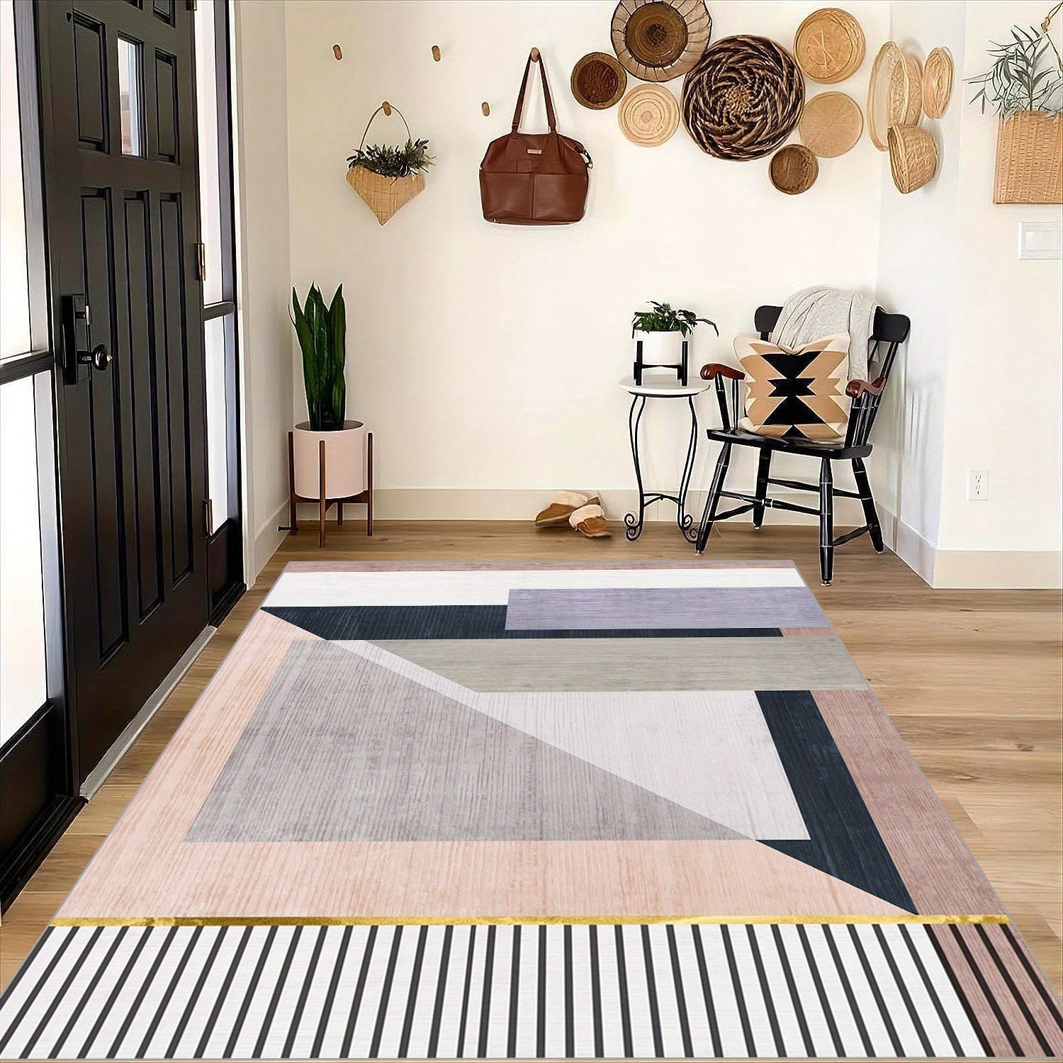 Modern Abstract Non Shedding Area Rug