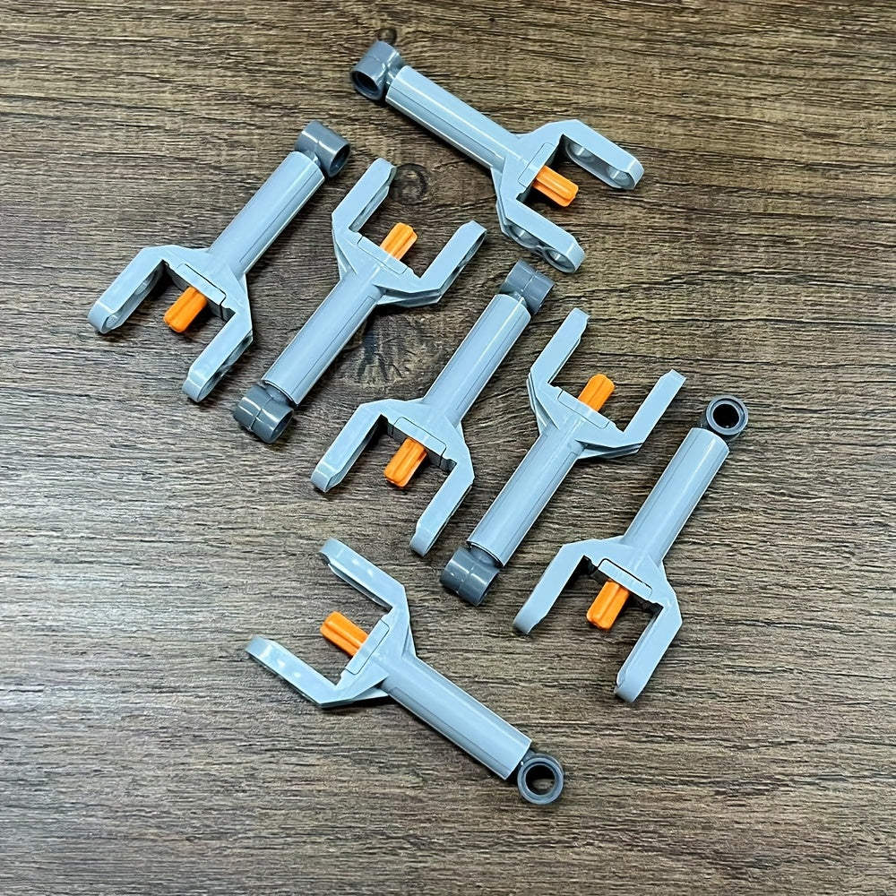 2pcs Telescopic Push Rod Parts Building Block Accessories Grey Finish