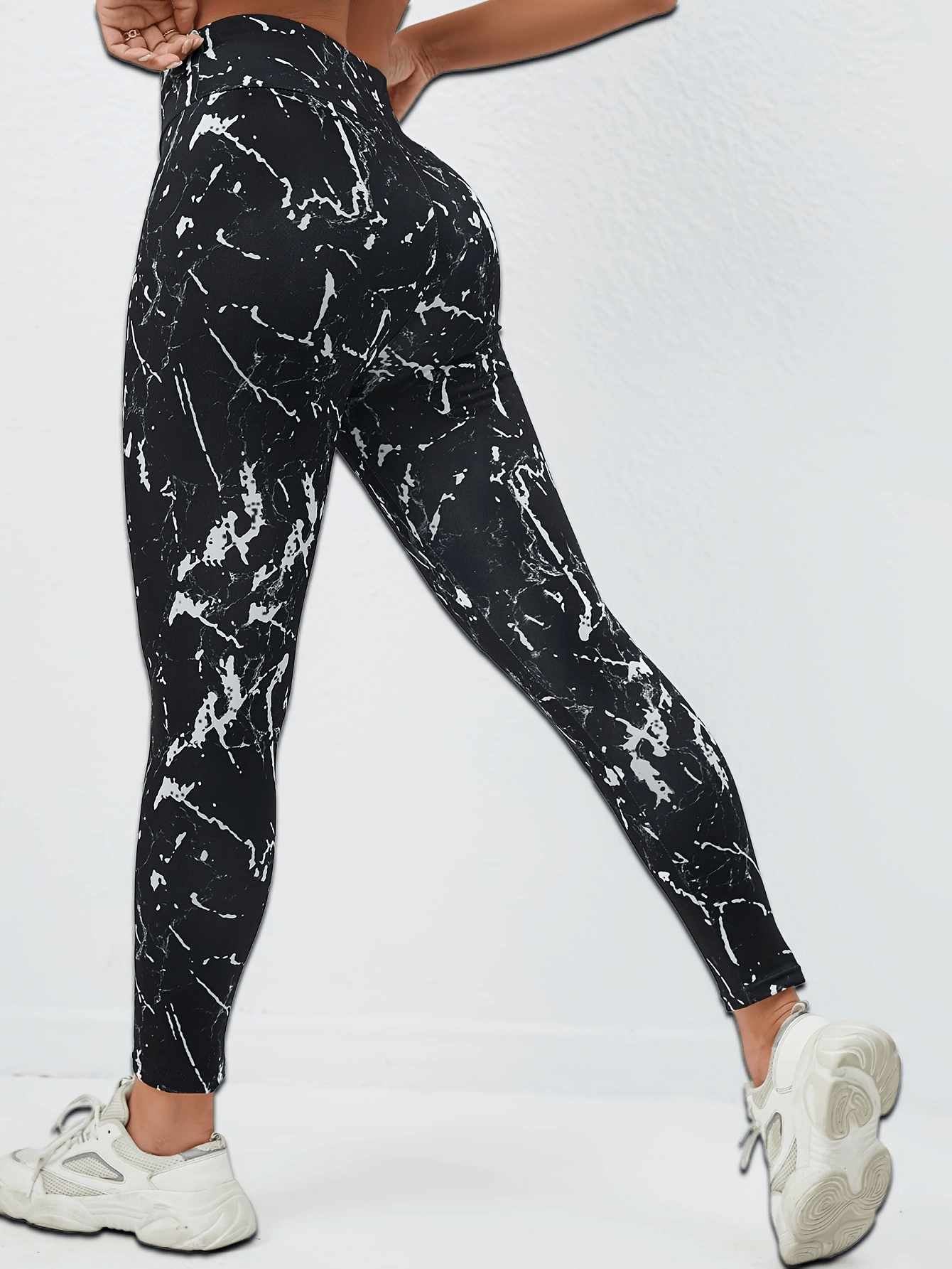 High Waist Printed Fitness Sports Pants Butt Lifting Yoga Leggings
