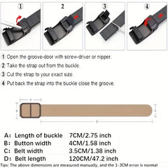 Men's Business Casual Belt with Pin Buckle