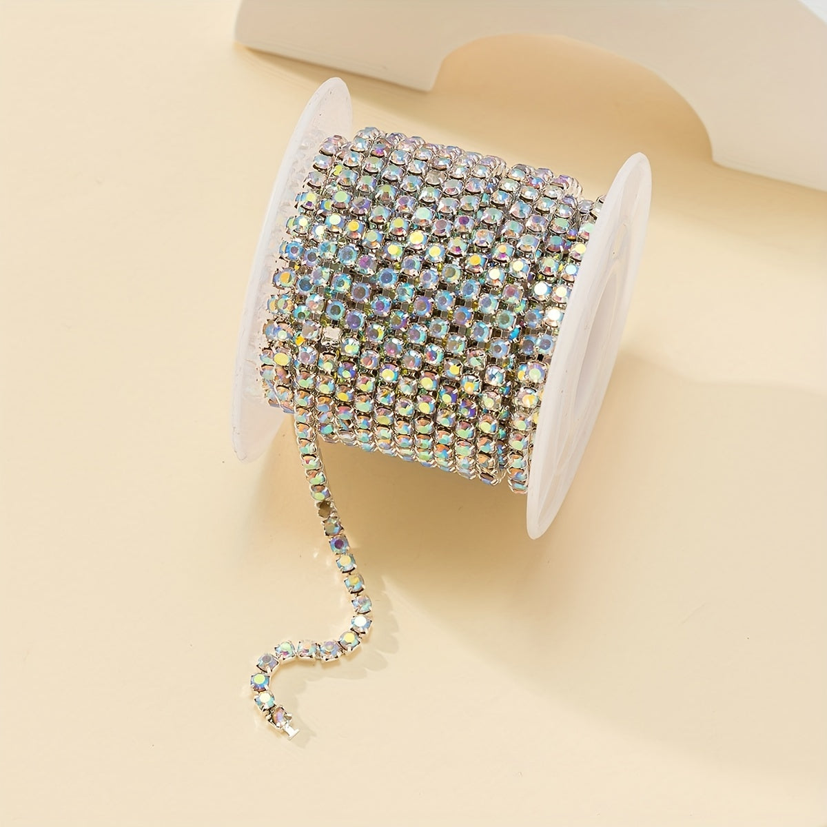 177 17inch Rhinestone Chain Silver Base AB Mixed Chain for DIY Accessories