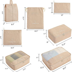 7pcs Travel Storage Bag Set Luggage Organizer Accessories Lightweight