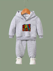 Kid's Built Different Print Outfit Hoodie & Pants Set