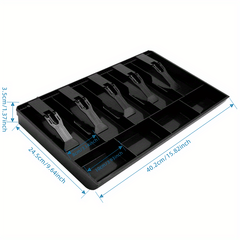 Cash Register Drawer Insert Tray 5 Bill 4 Coin Compartments