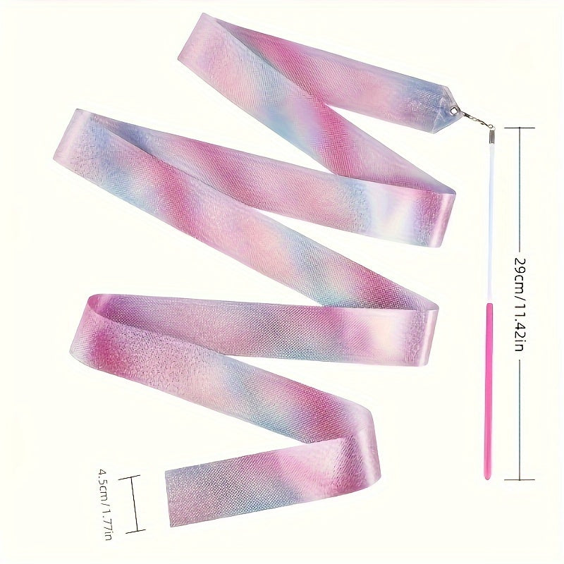 Rhythmic Gymnastics Ribbon 78 74in Random Pattern Dance Performance Props