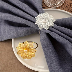 2pcs Farmhouse Floral Napkin Rings for Home Table Decorations