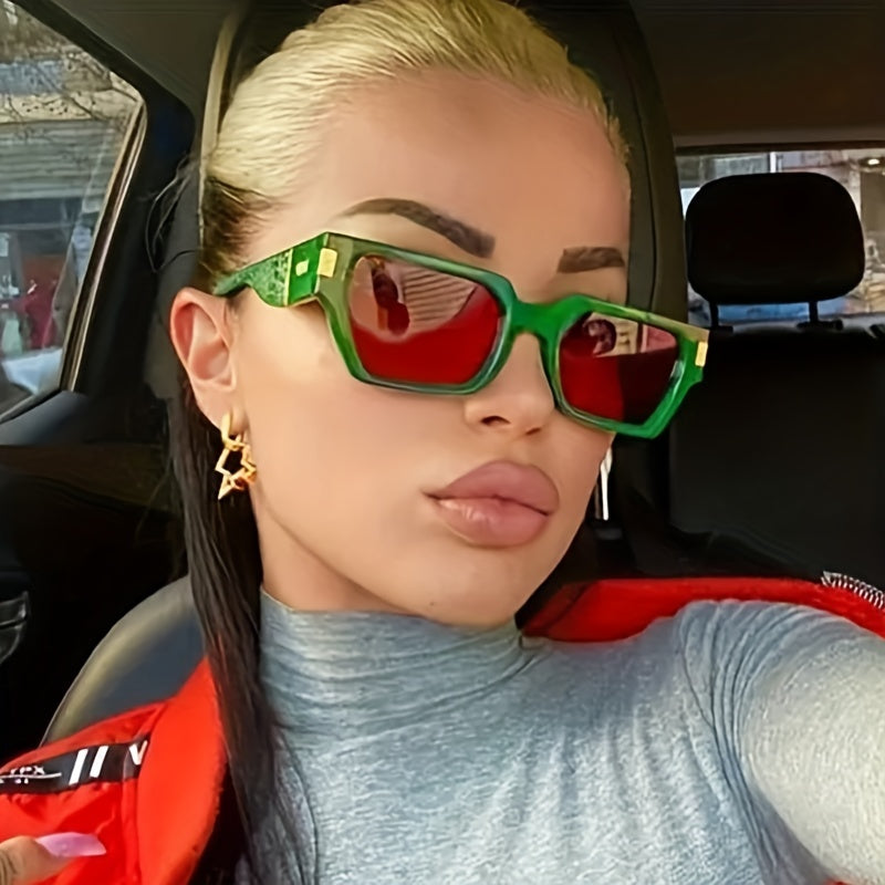 Y2K Square Sunglasses Jelly Block Glasses UV400
