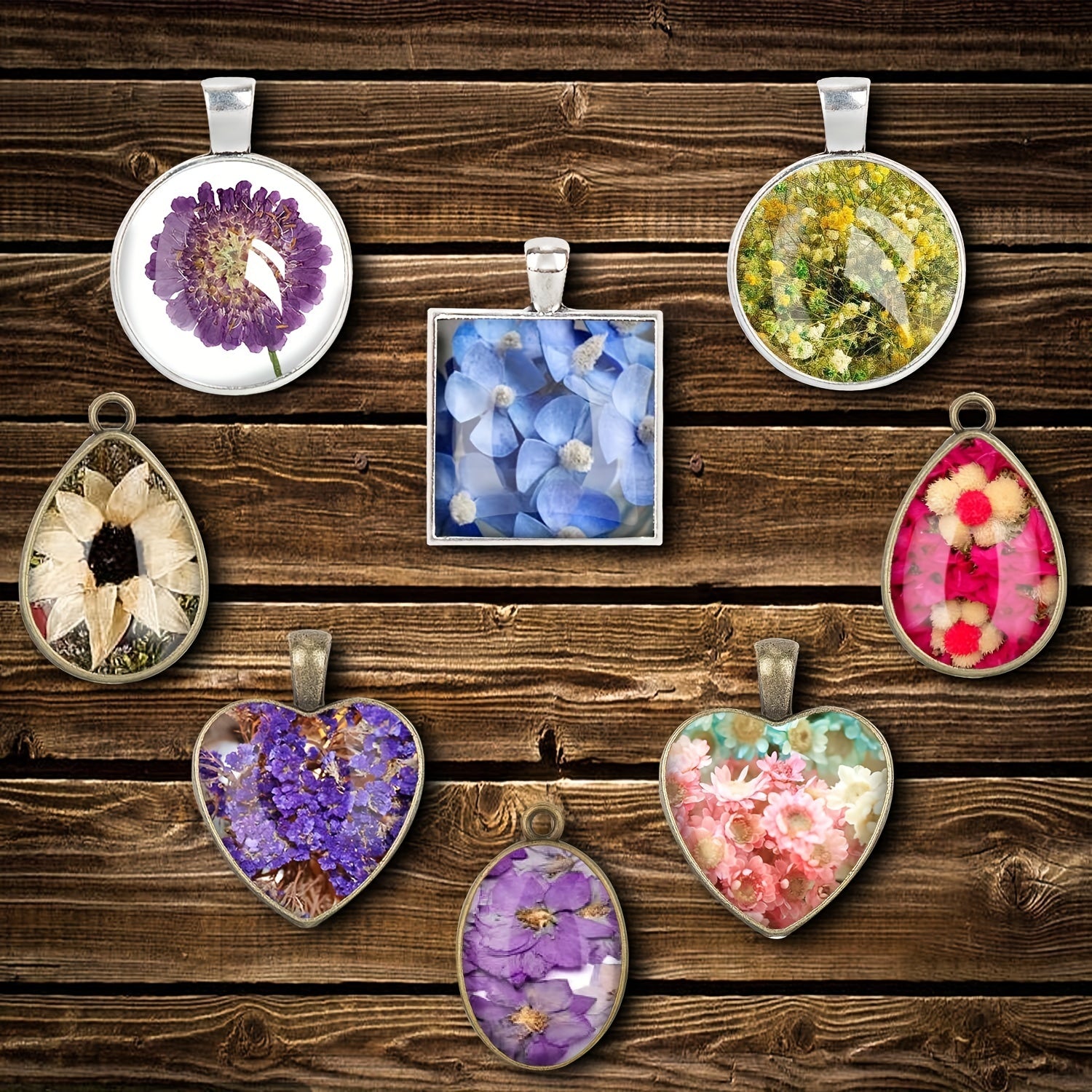 31pcs Time Gemstone Shape DIY Pendant Silicone Mold Set For Jewelry Making