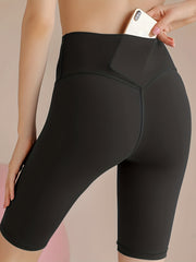 High Waist Tummy Control Butt Lifting Sports Shorts