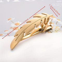Stylish Feather Tie Clip Silver/Gold Leaf Stainless Steel Accessory