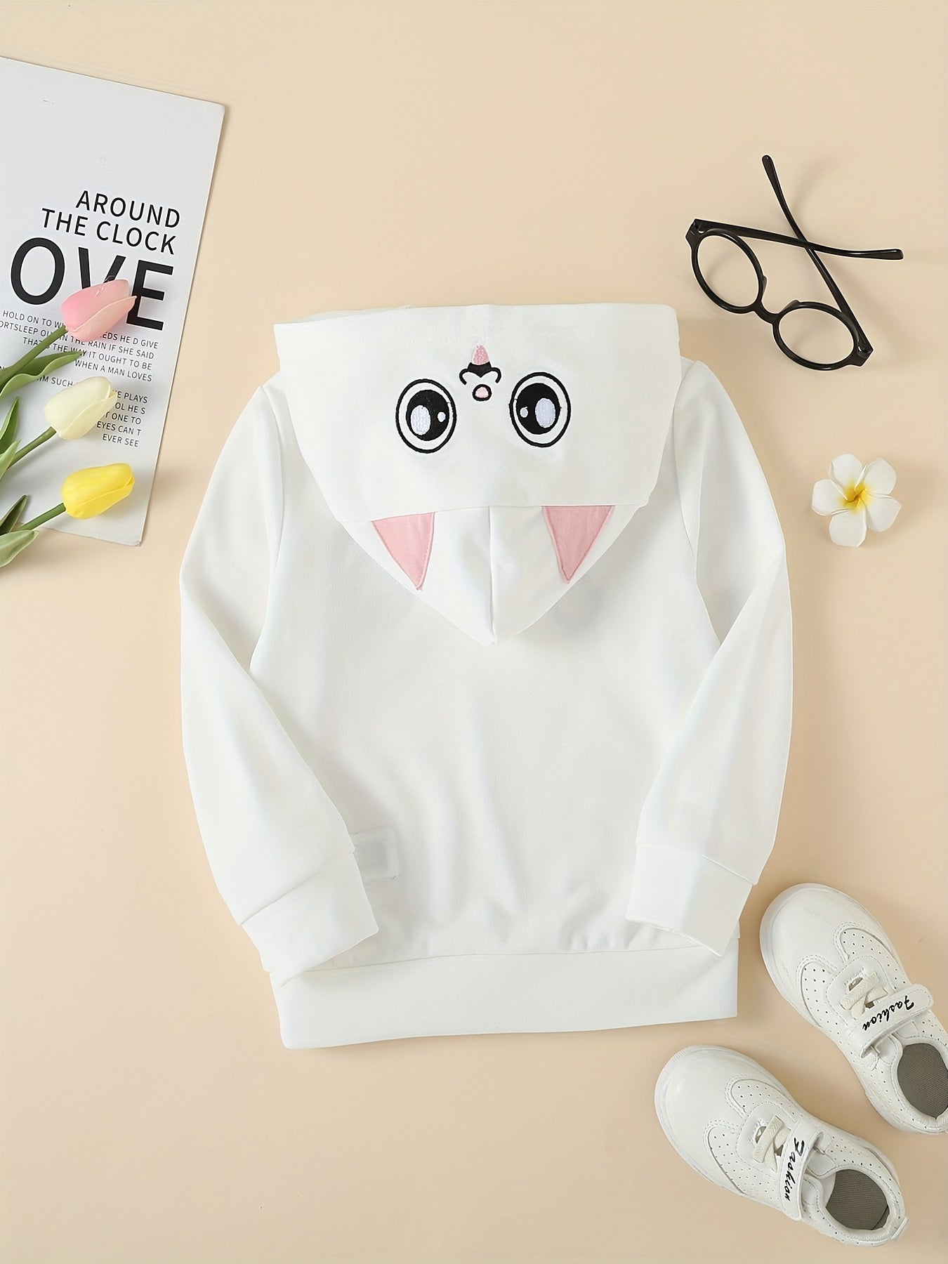 Girls' Funky Kitty Hoodie for Halloween Party