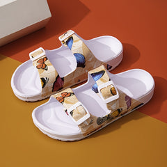Women's Butterfly Quick Drying Footbed Slides Sandals