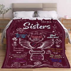 Soft Purple Linen Blanket Gift for Sister Women Birthday Year