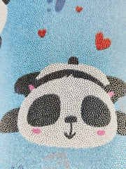Girls Panda Graphic Gymnastics Suit, Sleeveless Training