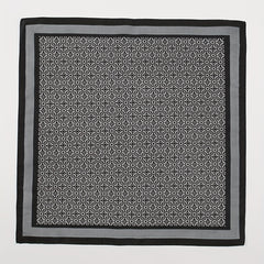 Geometric Print Small Square Silk Scarf Head Wrap
