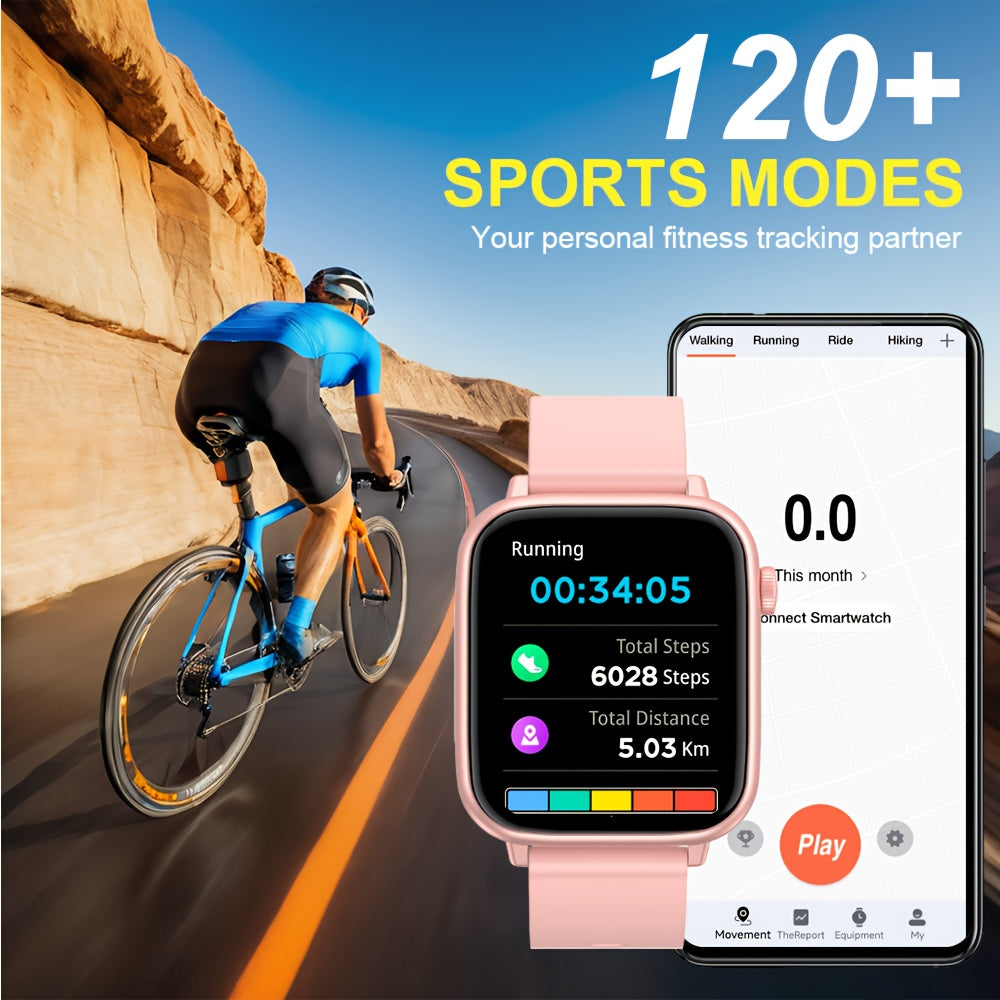 Smart Sports Watch Sports 100 Modes Unlimited Calls Voice Control Full Screen