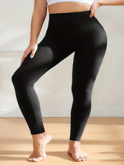 Solid High Rise Fitness Leggings