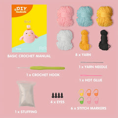 Beginner's Knitting Kit Bird Easy Hook Crochet Kit Step by Step
