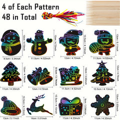 Christmas Scratch Painting Paper DIY Doodle Painting