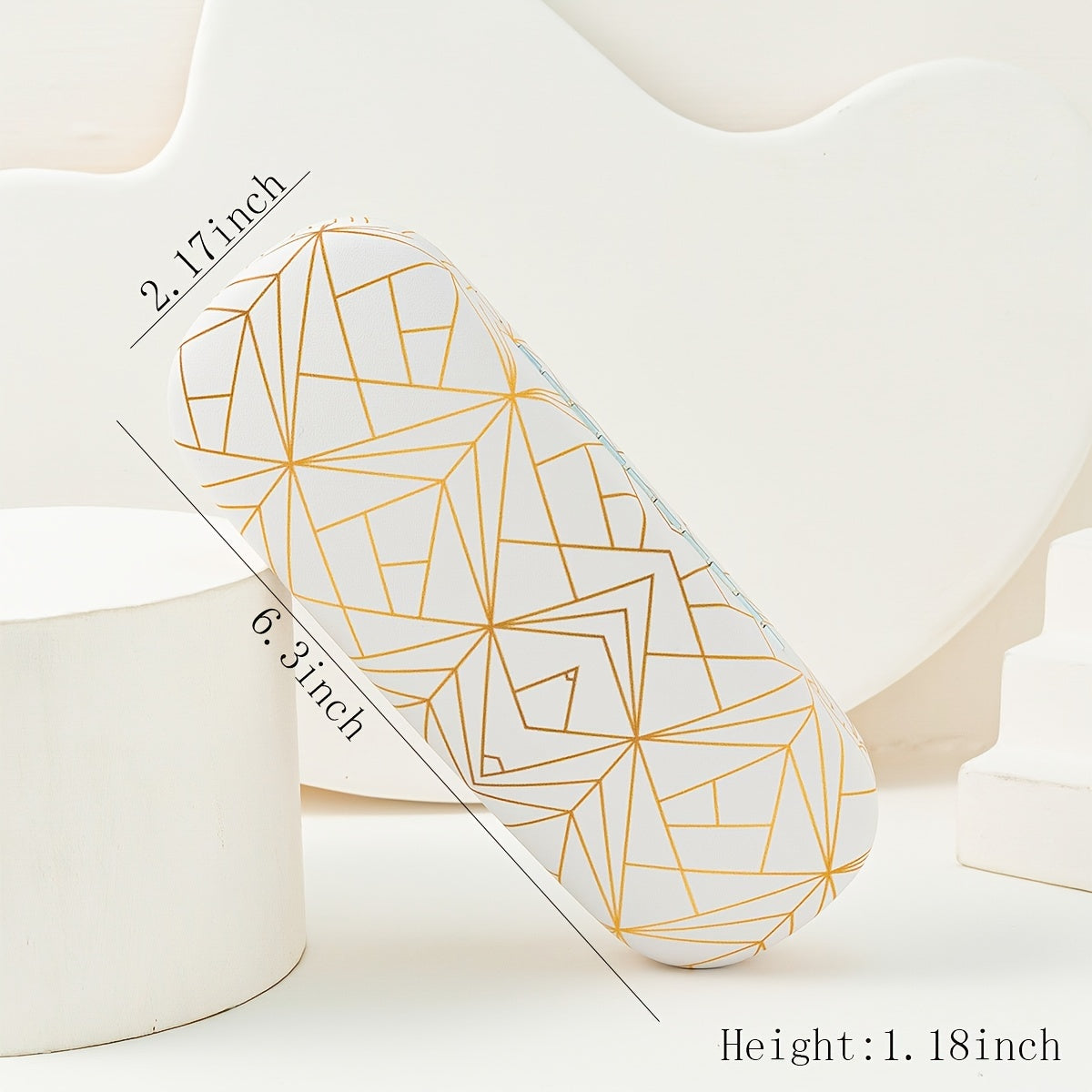 Solid Glasses Case for Women with Line Print