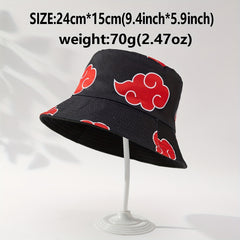 Cartoon Clouds Print Bucket Hat Reversible Lightweight Fisherman Cap