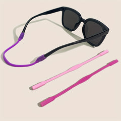 Rainbow Silicone Glasses Rope Square Hole Anti-slip Decorative Glasses Rope