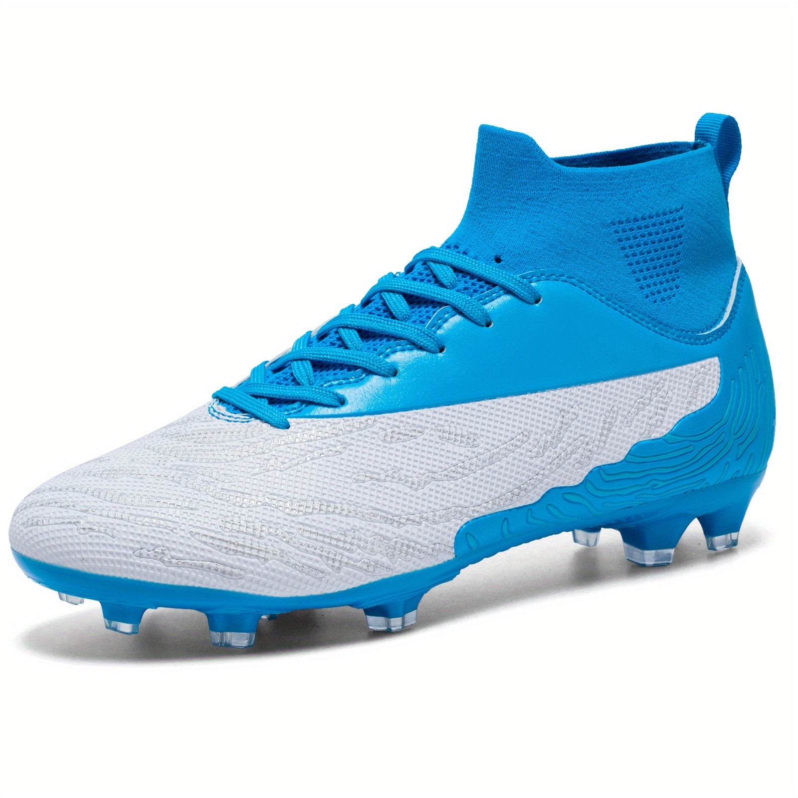 Professional Boy's AG Cleat Football Boots Anti Skid High Top Soccer Cleats