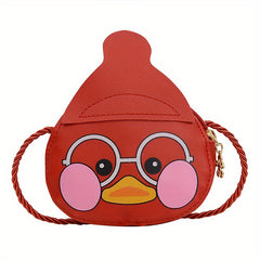 Kids Cartoon Duck Shoulder Bag Crossbody Bag with Coin Purse