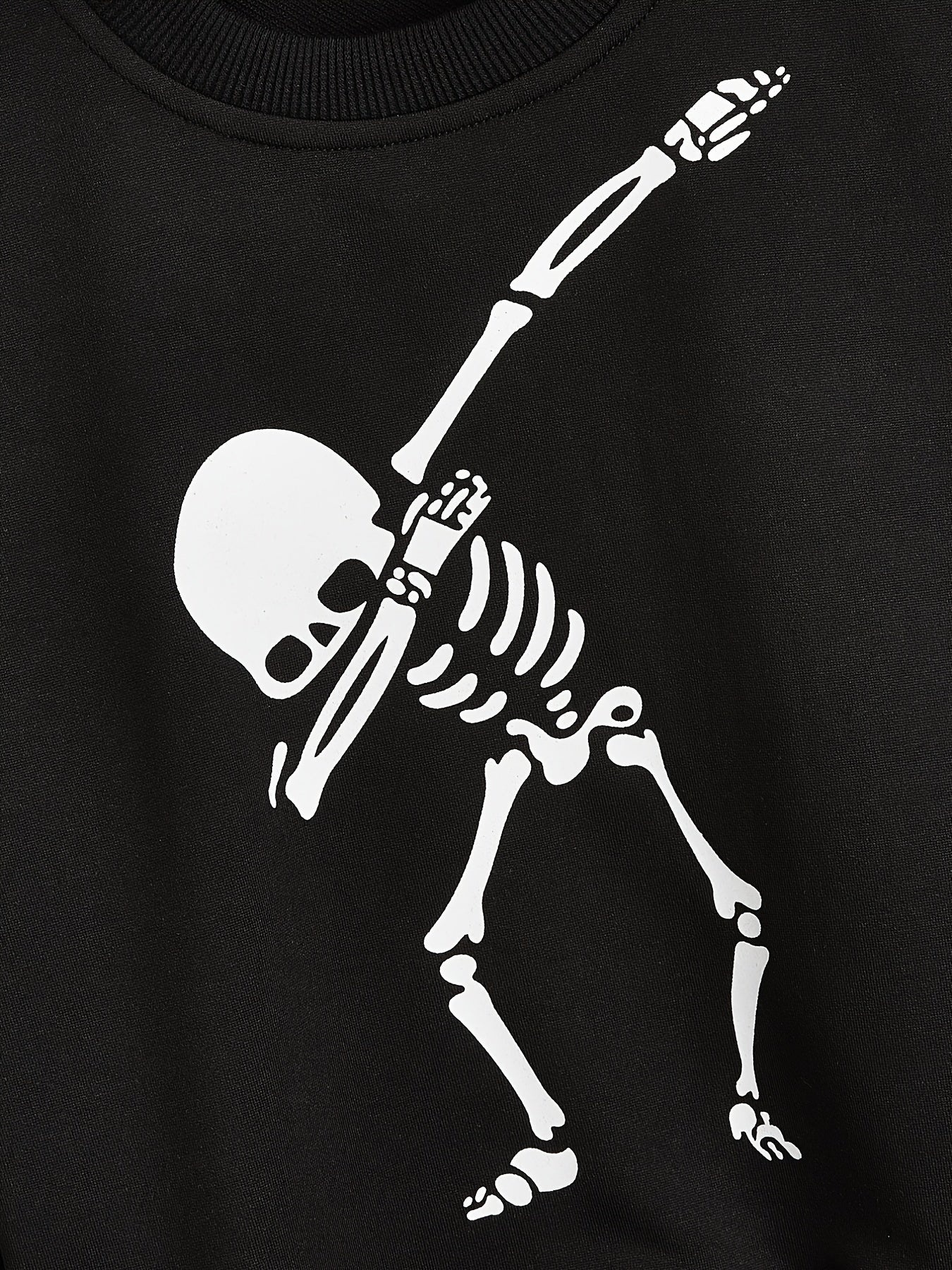 Skeleton Pattern Toddler Kid's Sweatshirt Halloween Style Long Sleeve Top