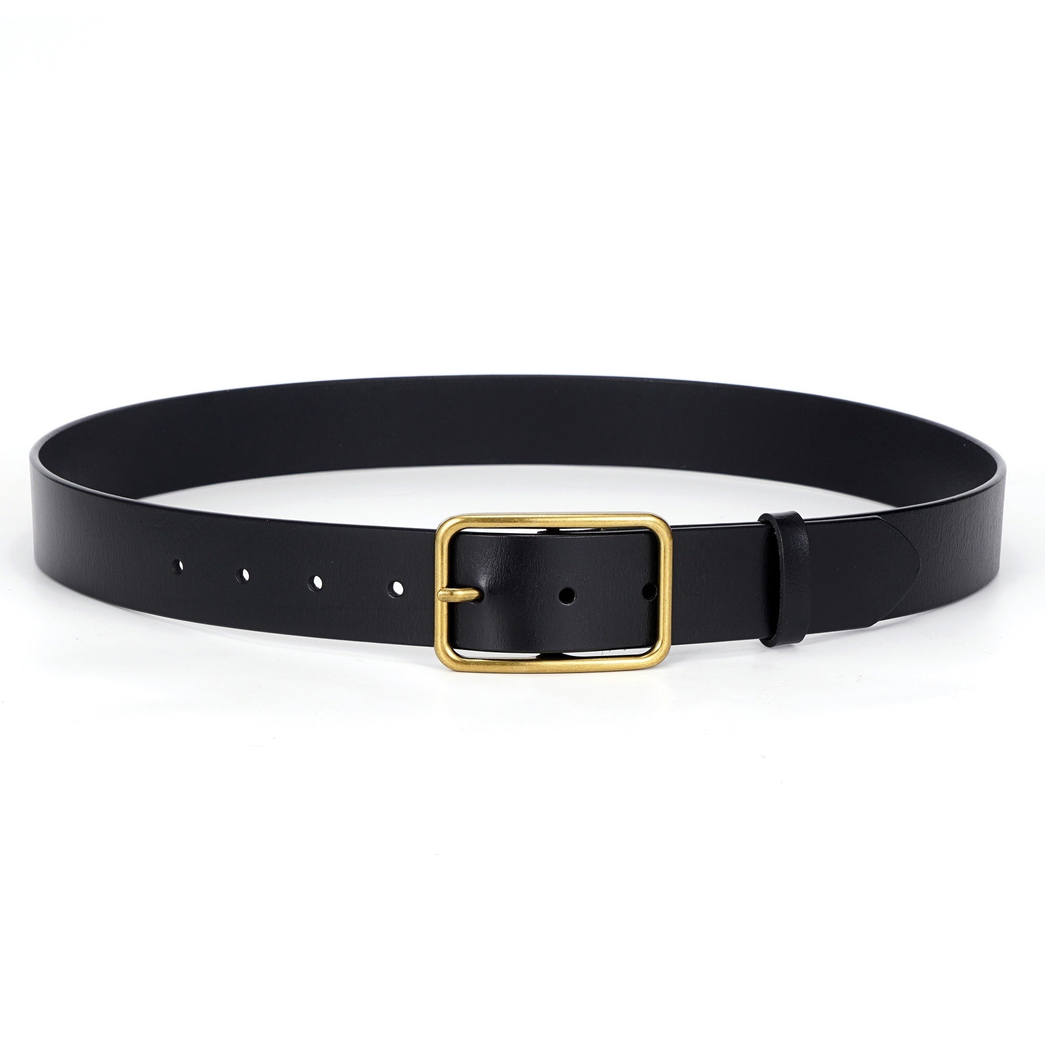 Men's Retro Leather Belt with Pin Buckle for Jeans Casual Pants