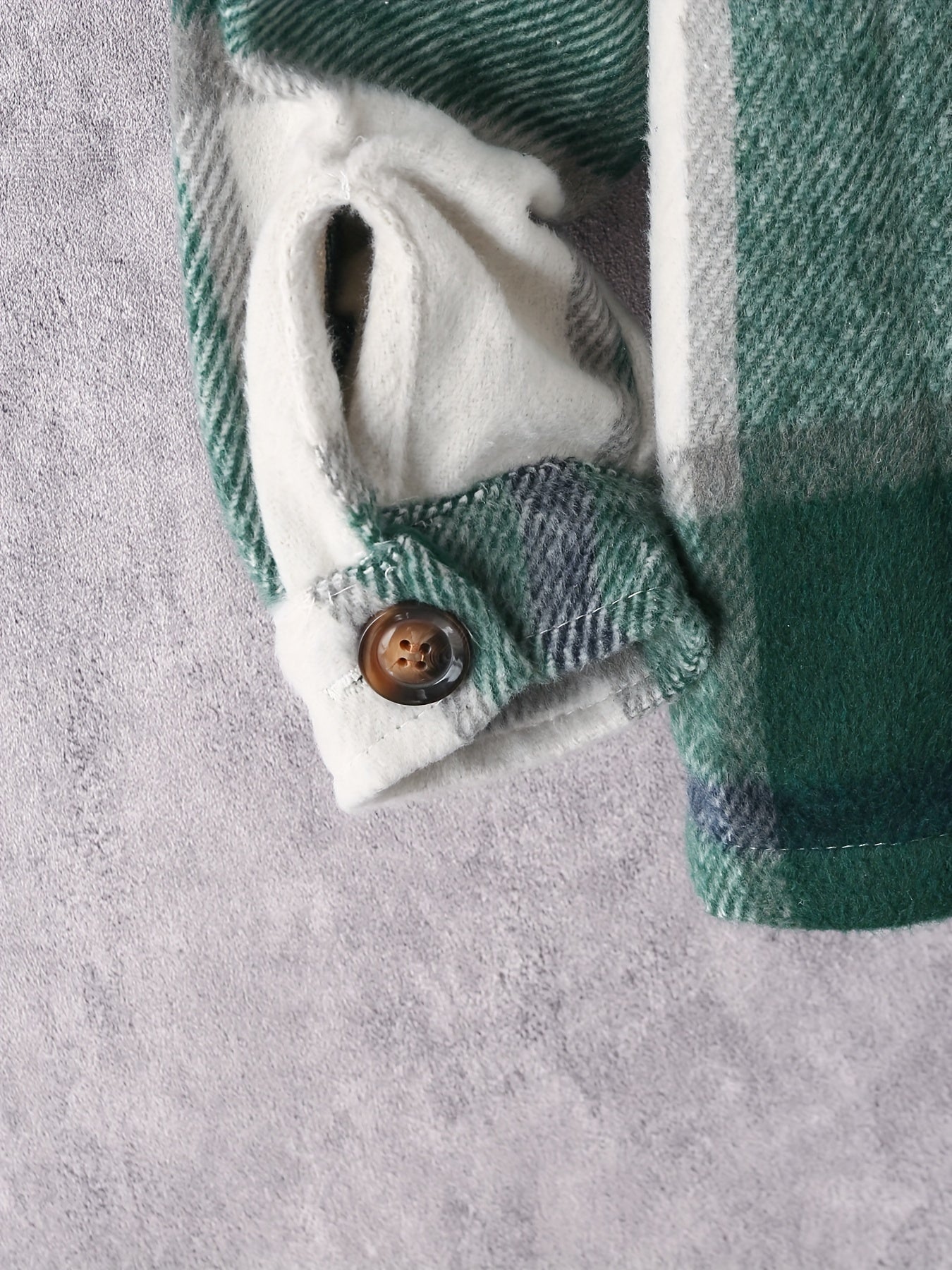 Girls Casual Plaid Button Down Jacket for Spring Fall