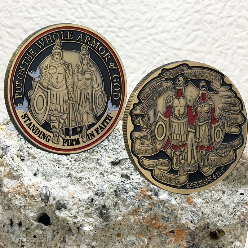 Armor of God Standing Firm in Faith Challenge Coin Collection Gift Coin