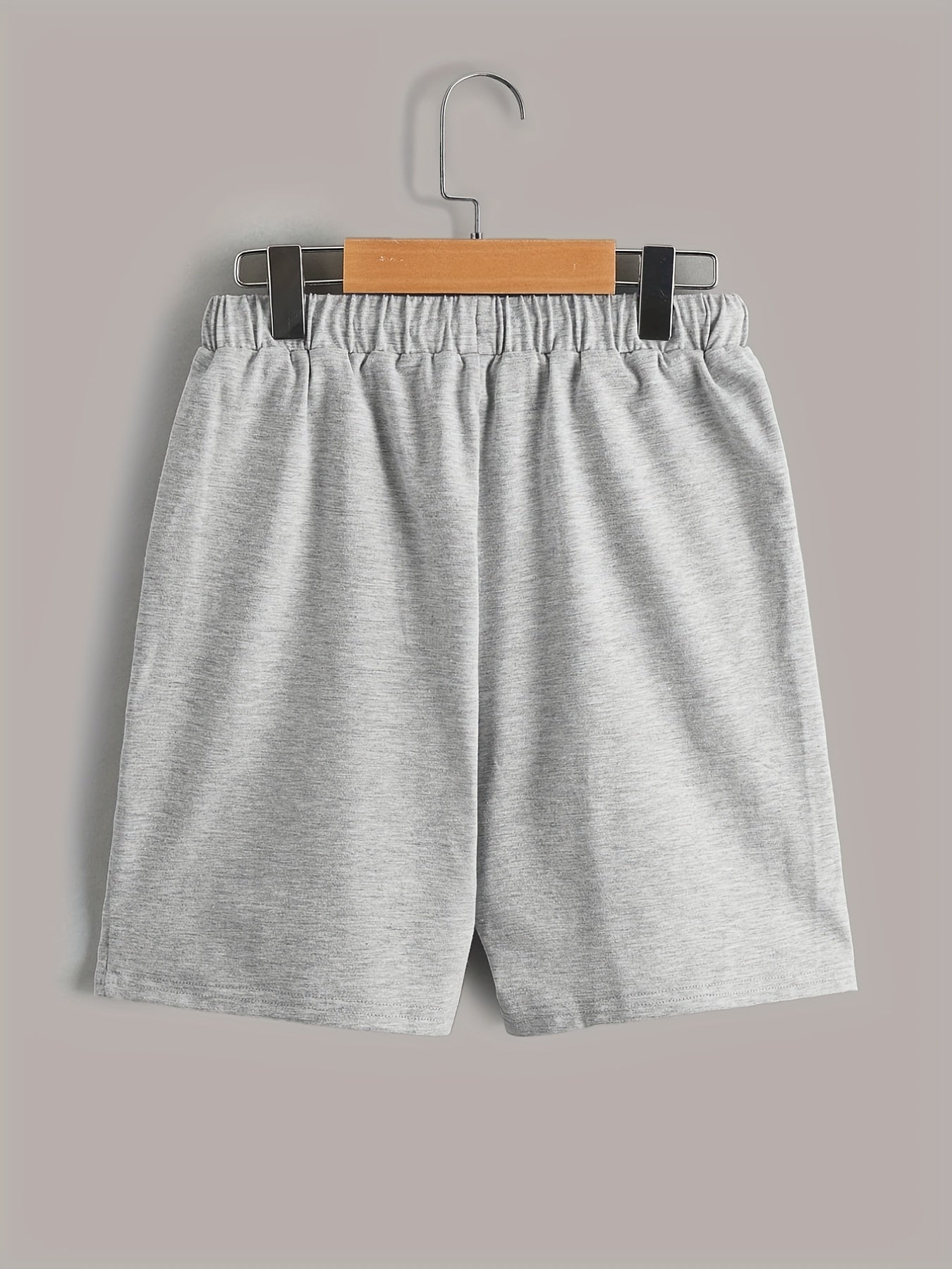 3pcs Smiling Print Boys Quick Drying Shorts for Summer Outdoor