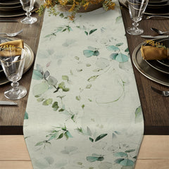 Green Eucalyptus Table Runner 182cm Long for Home Party Decor