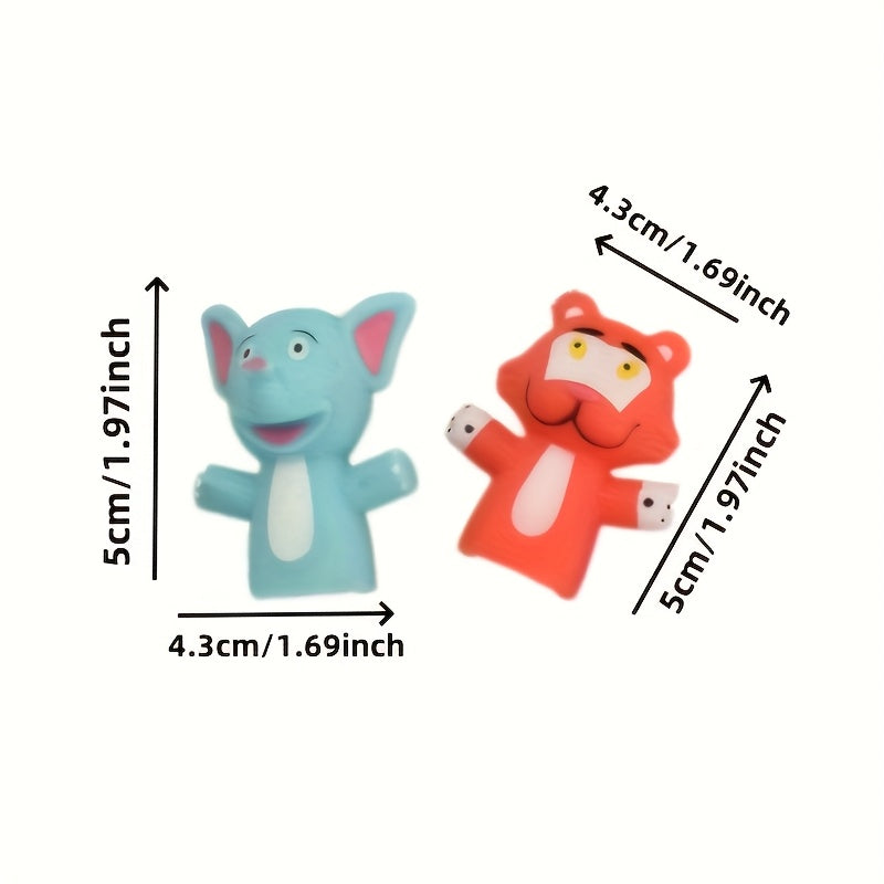 5pcs Finger Puppet Set Forest Animals Farm Figures Toy Boys Girls Party Favors S