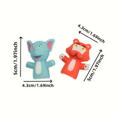 5pcs Finger Puppet Set Forest Animals Farm Figures Toy Boys Girls Party Favors S