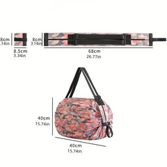 Accordion Supermarket Shopping Bag, Portable Spring Roll Bag