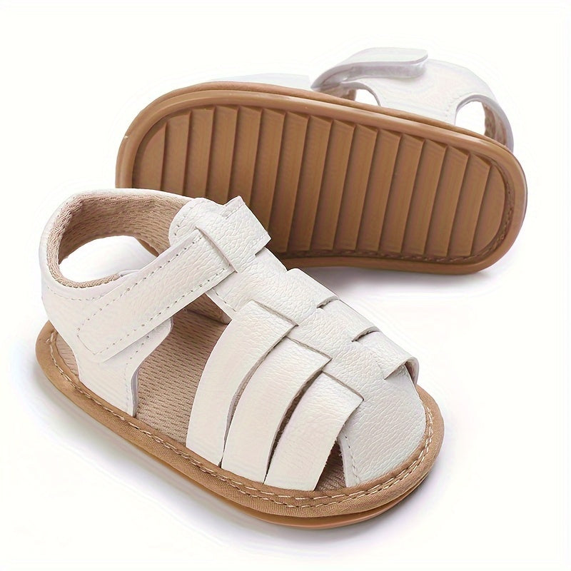 Solid Breathable Sandals For Baby Girls Lightweight Non-slip Shoes