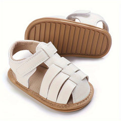 Solid Breathable Sandals For Baby Girls Lightweight Non-slip Shoes
