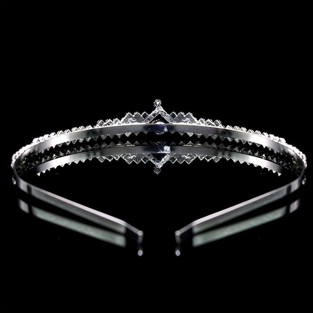 Rhinestone Headband Queen Crown Tiara Bridal Hair Accessories