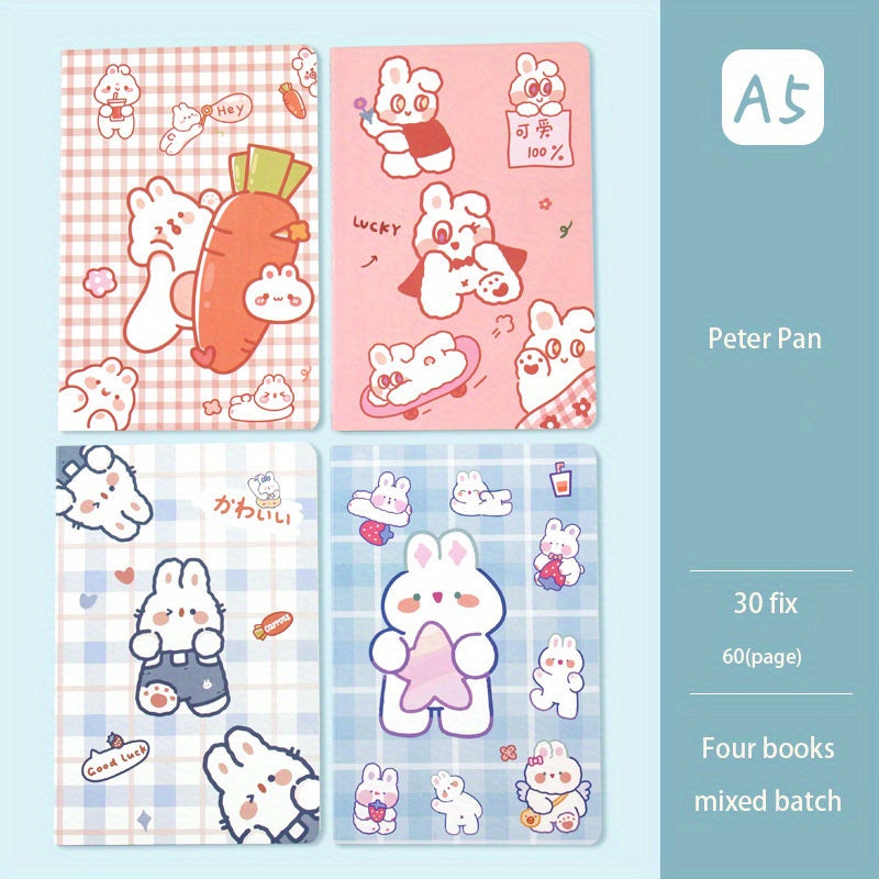 4pcs A5 Car Line Book Cartoon Notepad Student Supplies Learning Stationery