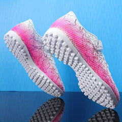 Boy's Turf Football Boots Anti-Skid Lace Up TF Soccer Cleats