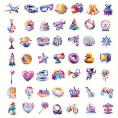 50pcs Cartoon Colorful Gift Series Graffiti Stickers Waterproof DIY Sticker Pack
