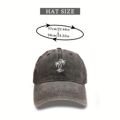 Embroidered Coconut Washed Baseball Cap