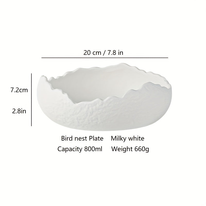 High-end Ceramic Sashimi Plate Irregular Layout