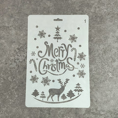 Christmas Lace Ruler Diy Photo Album Material Painting Stencil Hand Account Tool
