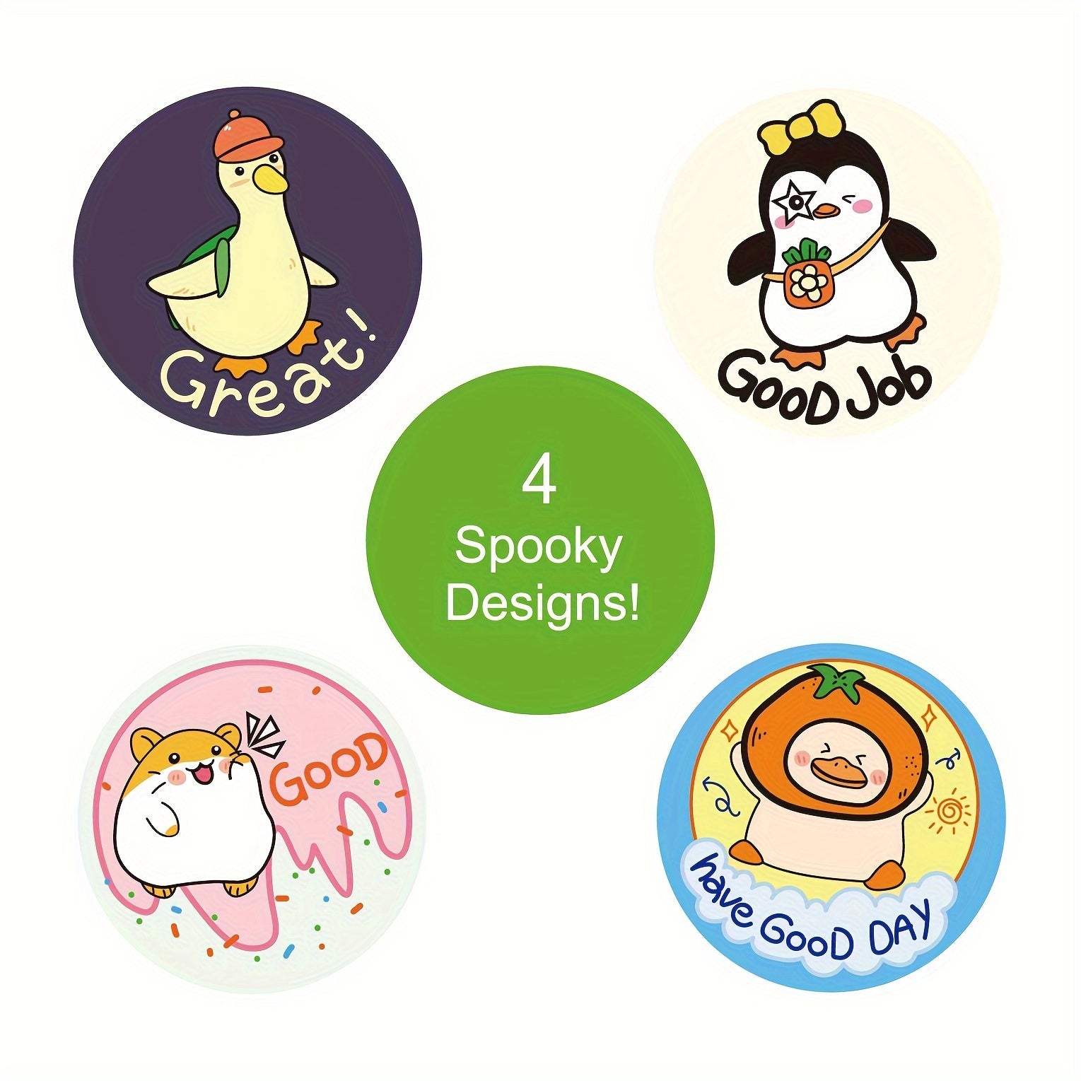 200pcs 3.81cm Animal Reward Stickers for Teachers Adults Parents Schools Work