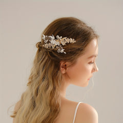 Faux Pearl Hair Clips Crystal Beaded Hair Accessories