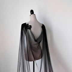 Retro Embroidery Bridal Cape for Weddings & Halloween