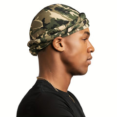 Camouflage Ethnic Men's Headband Cap Elastic Easy To Store Soft Cap